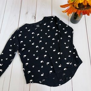 Old Navy Black Swan Long Sleeves Shirt